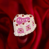 Slut for Cake Enamel Pin