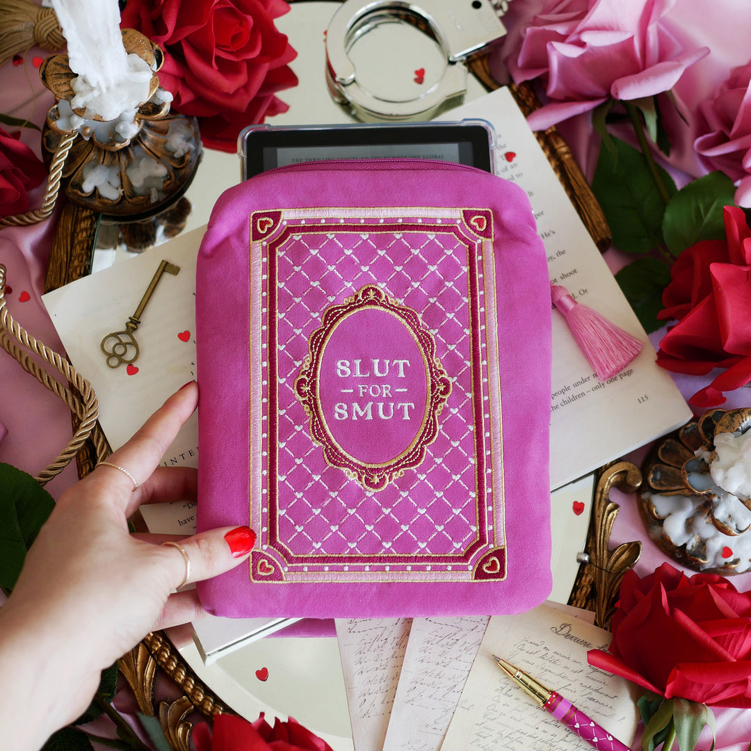 Slut for Smut - Kindle & E-reader Sleeve - Pink - The Quirky Cup Collective