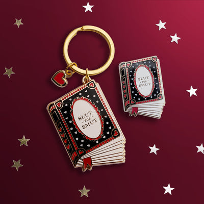 Slut for Smut - Keyring & Pin Set Black - The Quirky Cup Collective