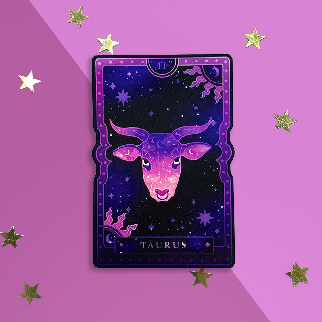 Taurus - Zodiac Tarot Sticker - The Quirky Cup Collective