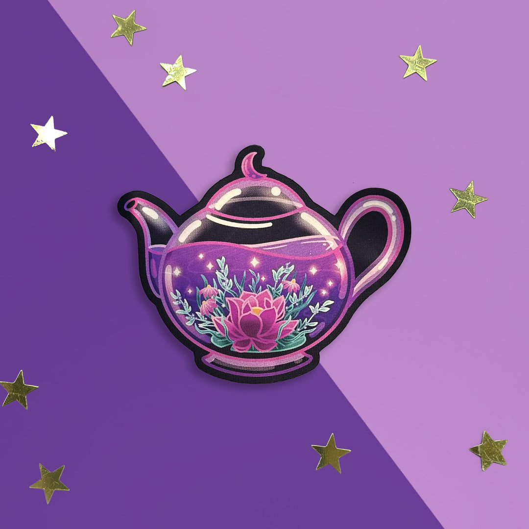 Enchanting Teapot Sticker - Dark