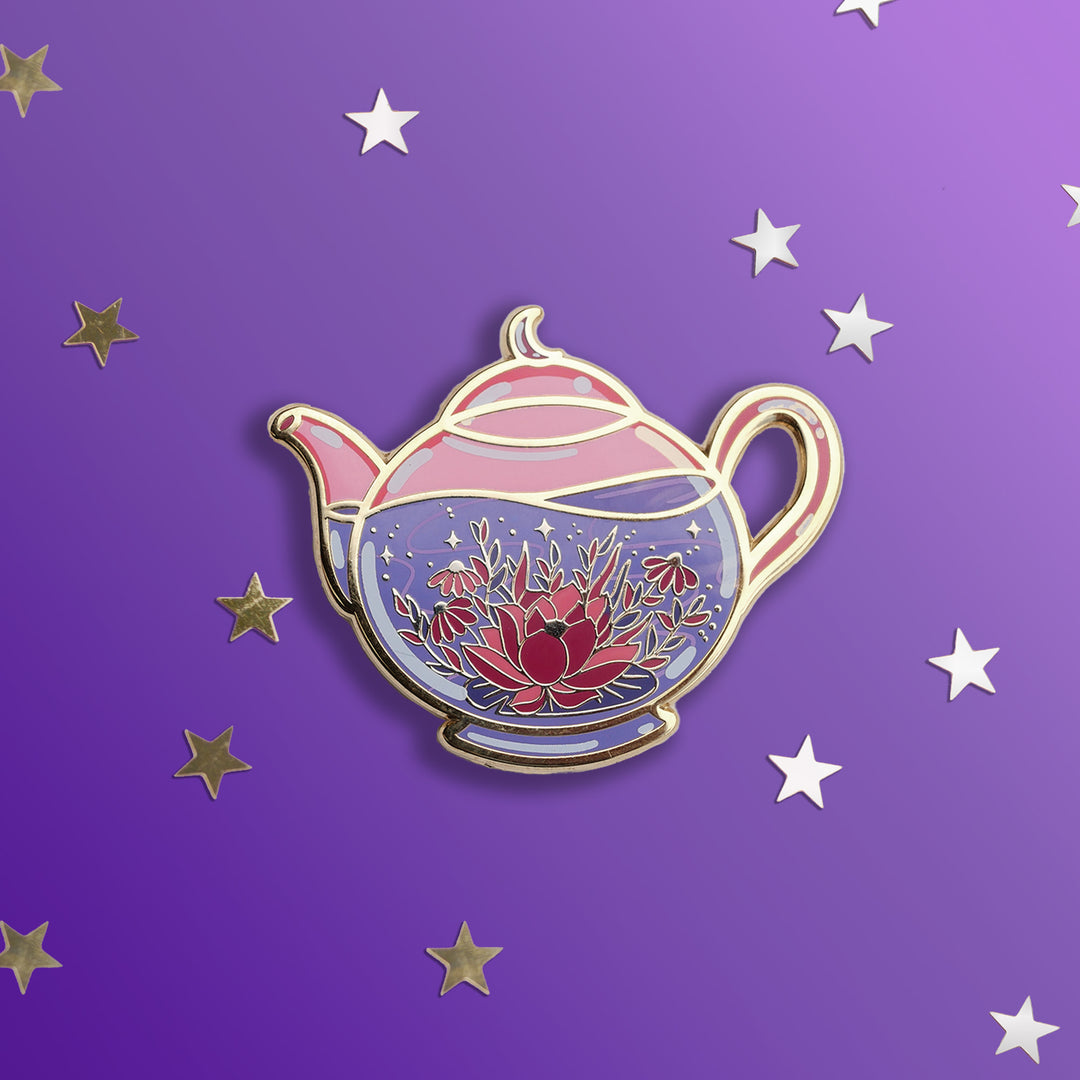 Enchanted Teapot - Enamel Pin - The Quirky Cup Collective 