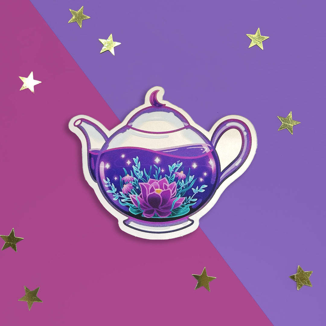 Enchanting Teapot Sticker - Light