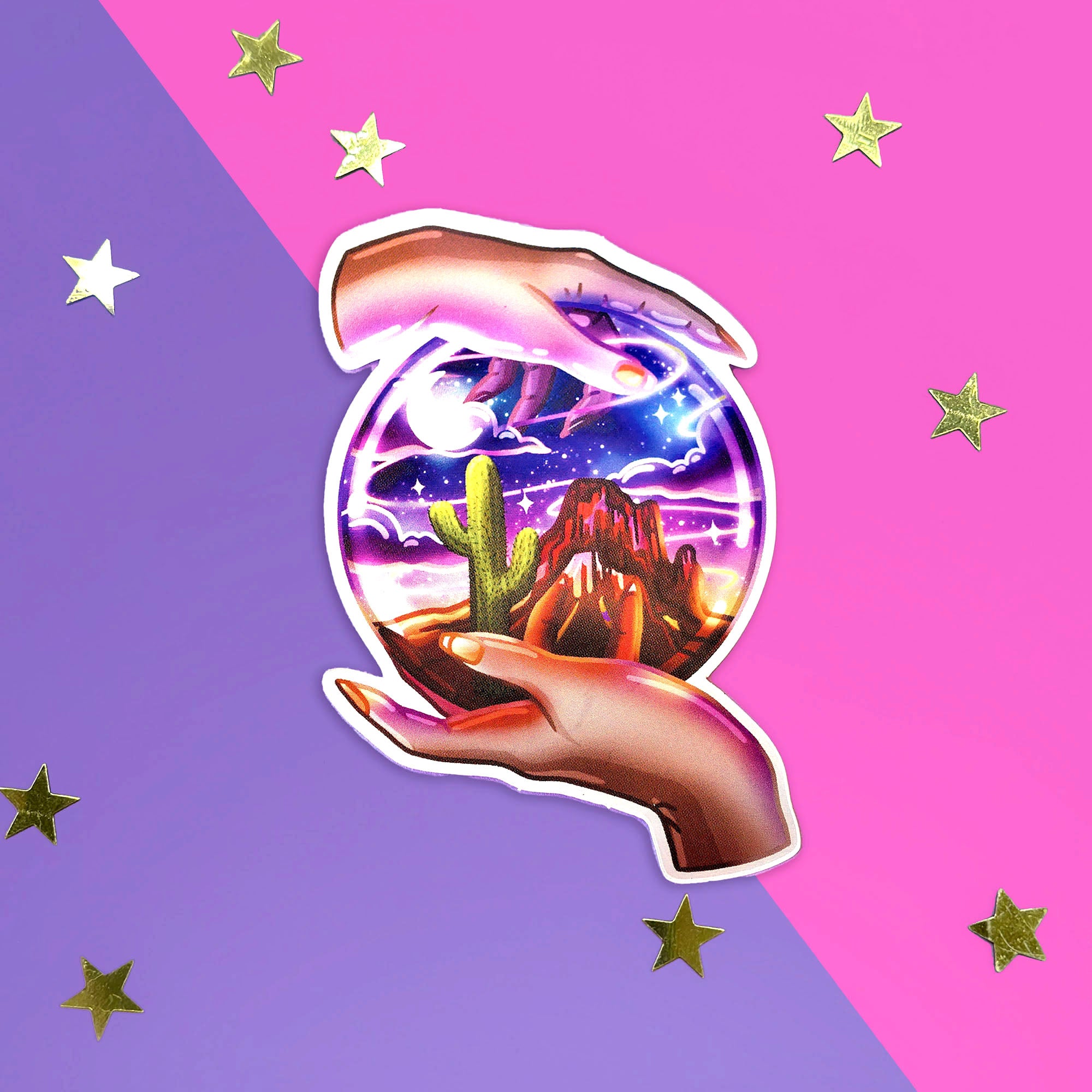 Wild Wild Witch Crystal Ball  - Sticker - The Quirky Cup Collective