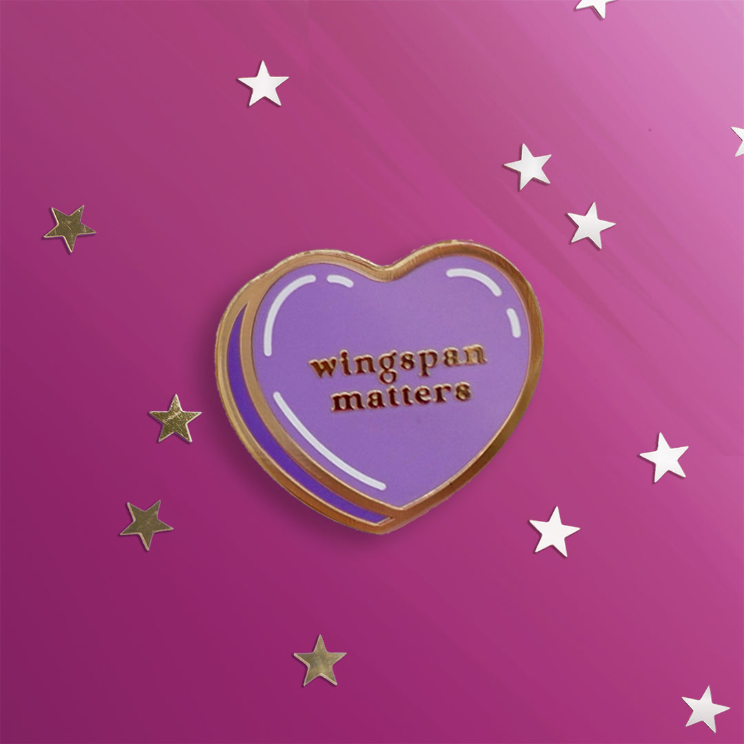 Wingspan Matters - Candy Heart - Enamel Pins - The Quirky Cup Collective