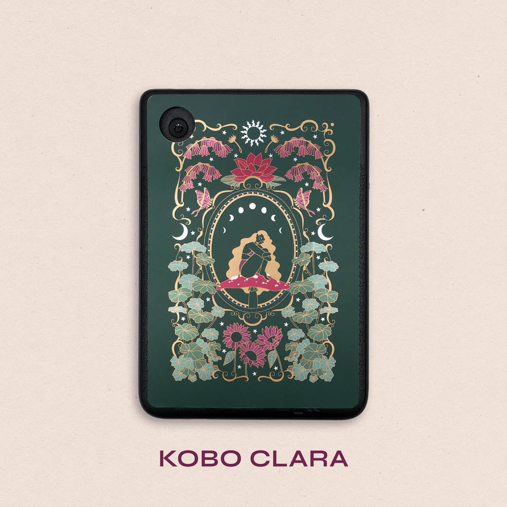 Wonderland eReader Sticker Insert Green- Kobo Clara