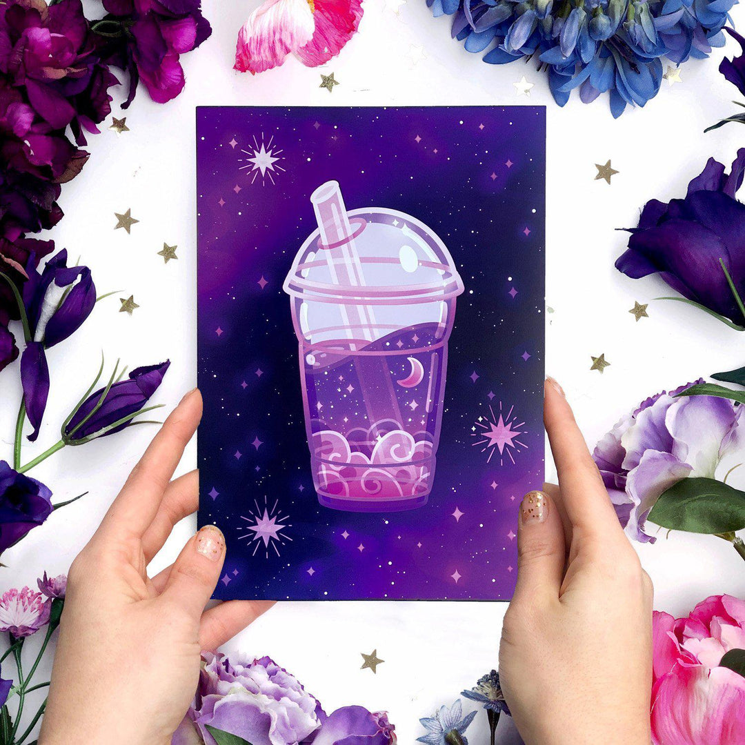 Bubble Tea Art Print A5 - The Quirky Cup Collective