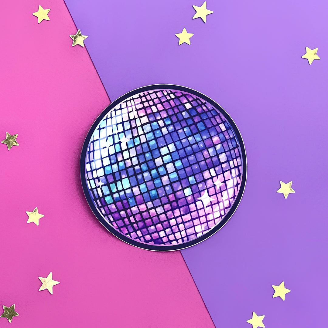 Pegatina de bola de discoteca - Grande