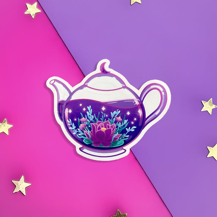 Enchanting Teapot Sticker -Clear