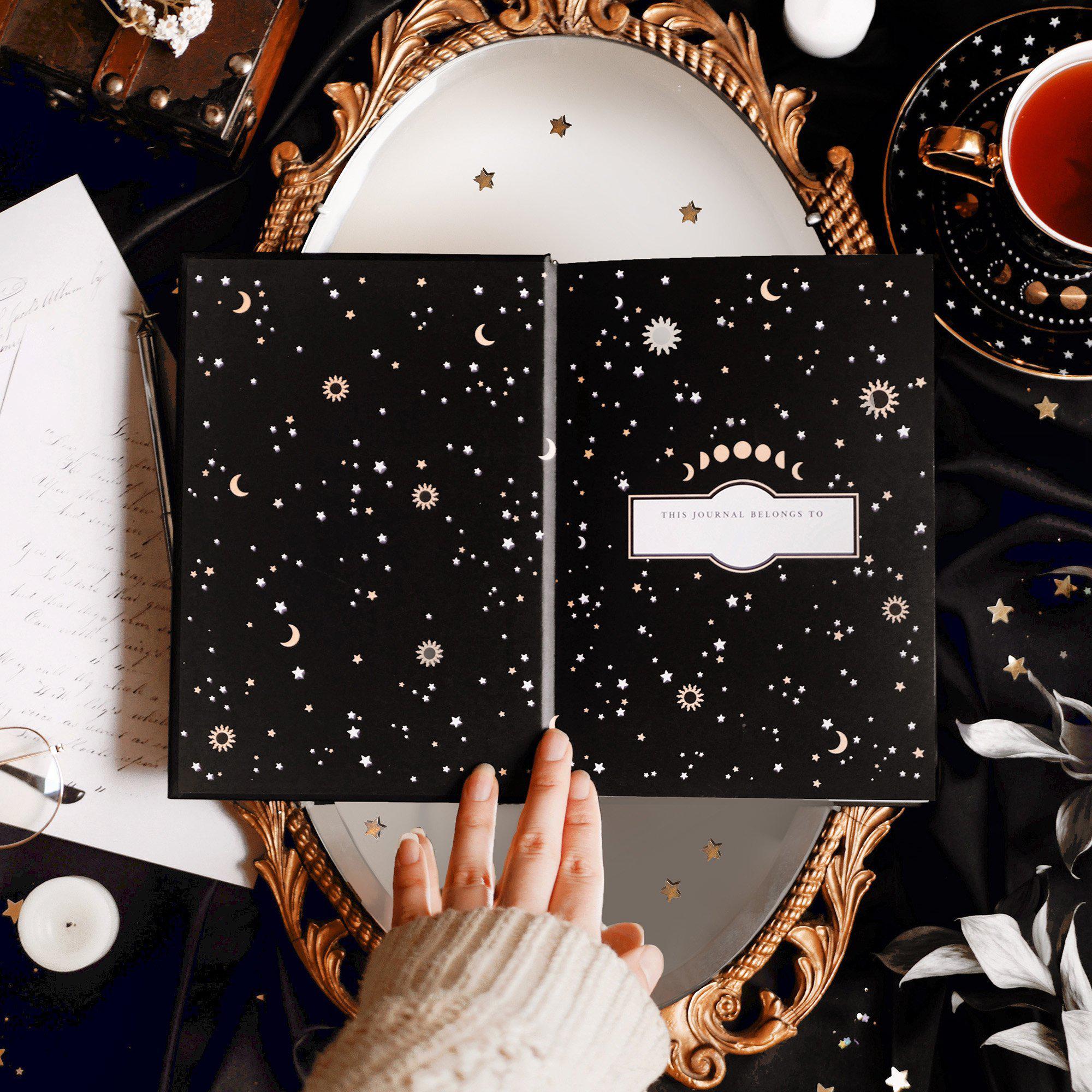 Sun & Moon Journal-Notebook-The Quirky Cup Collective-Dotted-Blank-Lined-Notebook-A5-180 Pages-The Quirky Cup Collective