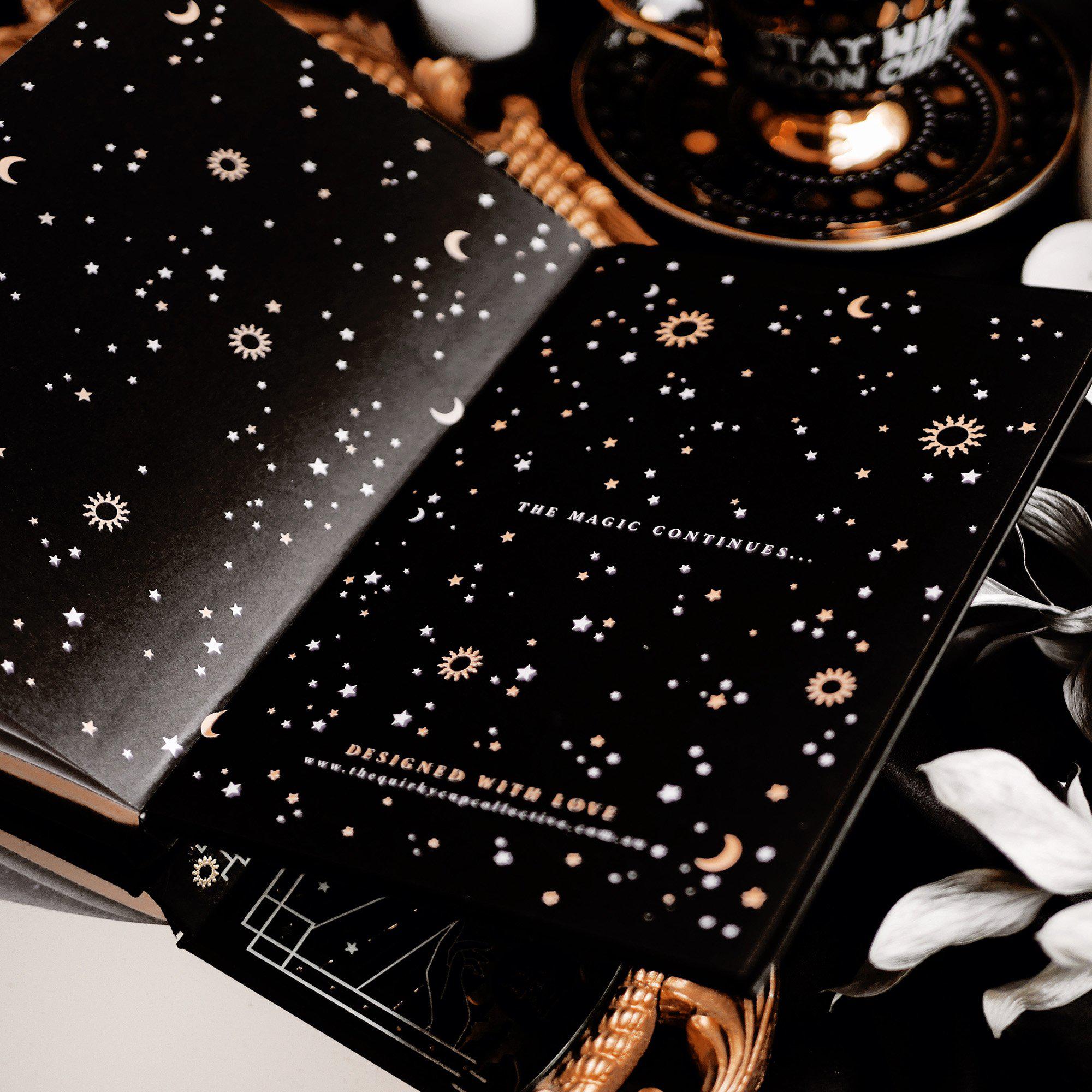 Sun & Moon Journal-Notebook-The Quirky Cup Collective-Dotted-Blank-Lined-Notebook-A5-180 Pages-The Quirky Cup Collective