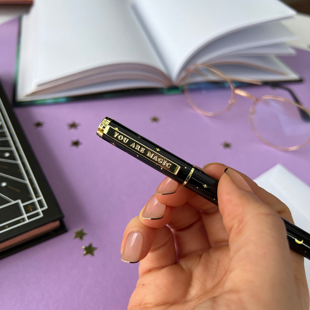 You Are Magic Pen Black - Rollerball Gel Pen - The Quirky Cup Collective