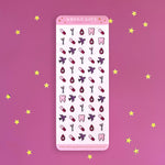 full set - reminders - organization - sticker sheet- planner stickers - the quirky cup collective