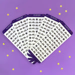 Cloudy weather - sticker sheet- planner stickers - the quirky cup collective