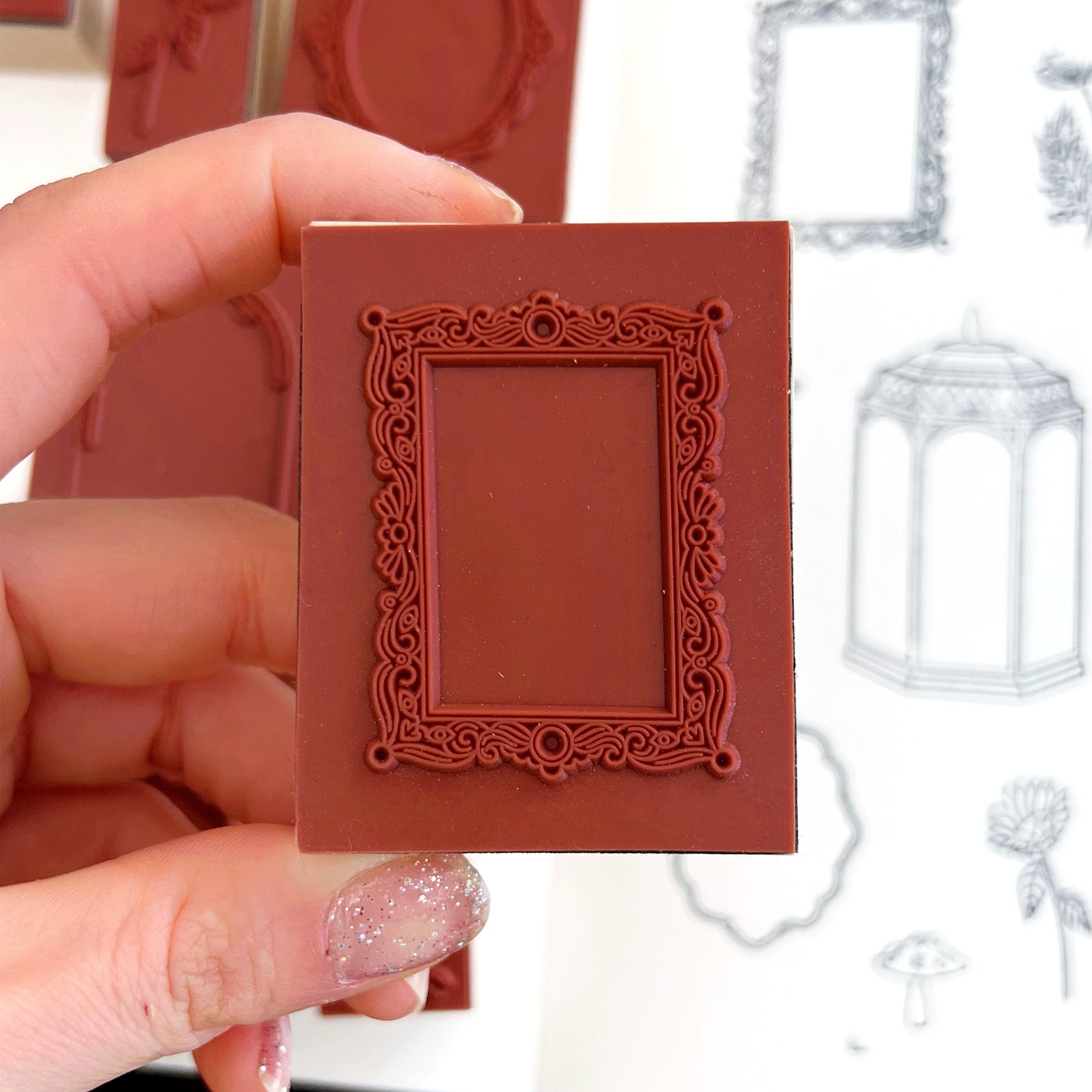 Frames and Florals Stamp Set - Rubber Stamps - The Quirky Cup Collective
