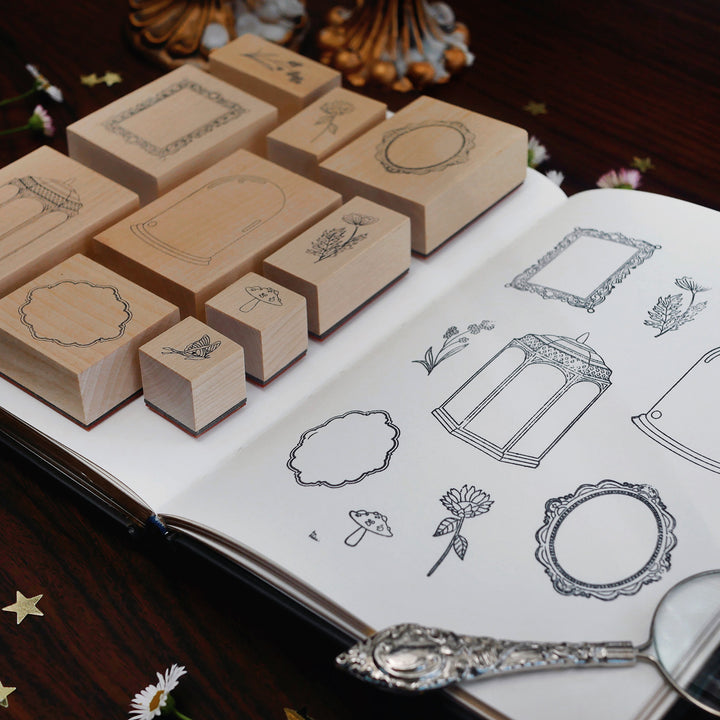 Frames and Florals Stamp Set - Rubber Stamps - The Quirky Cup Collective