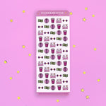 full set - reminders - organization - sticker sheet- planner stickers - the quirky cup collective