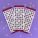 organisation - organization - sticker sheet- planner stickers - the quirky cup collective