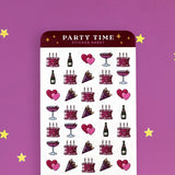 Party Time Planner Sticker Sheet