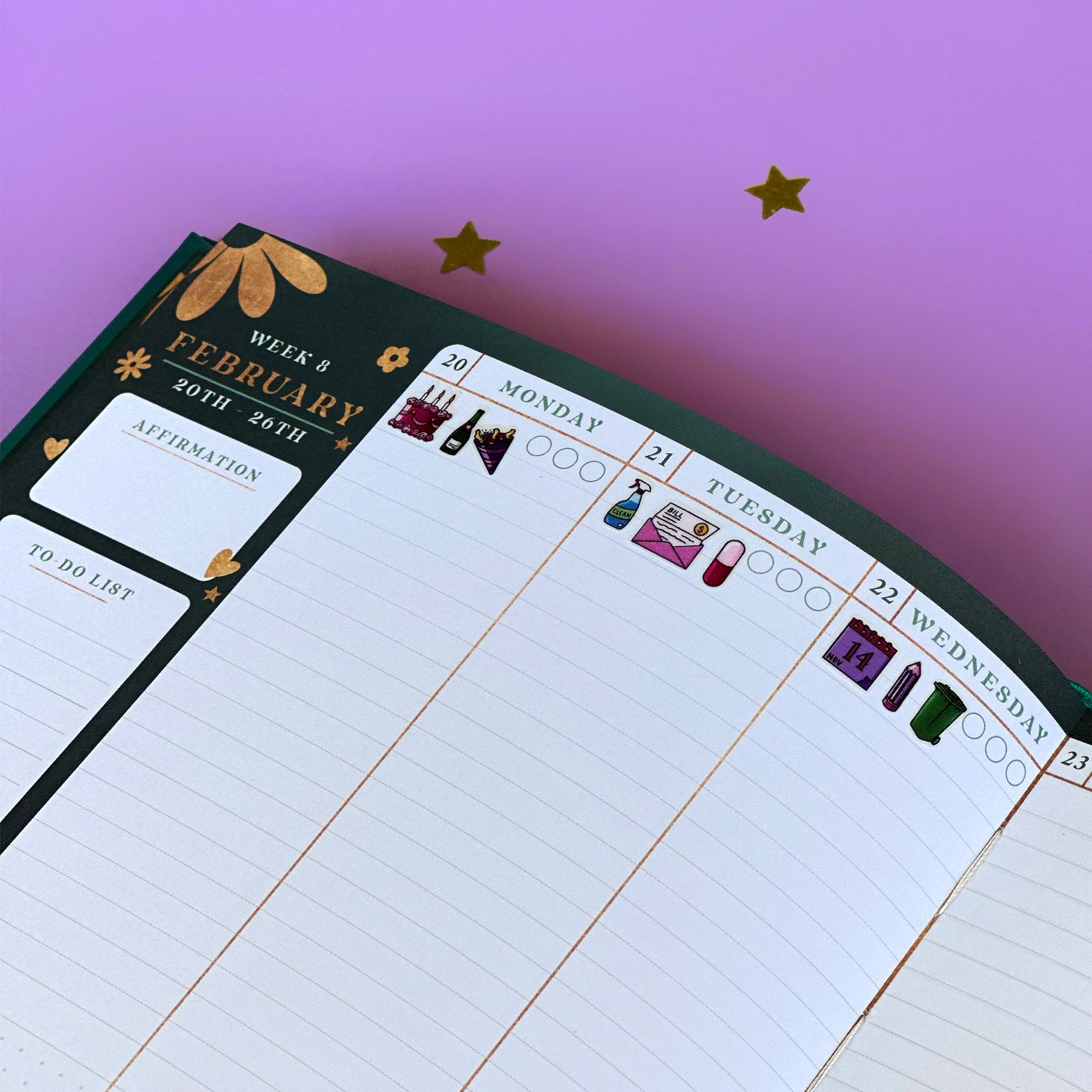 full set - reminders - organization - sticker sheet- planner stickers - the quirky cup collective