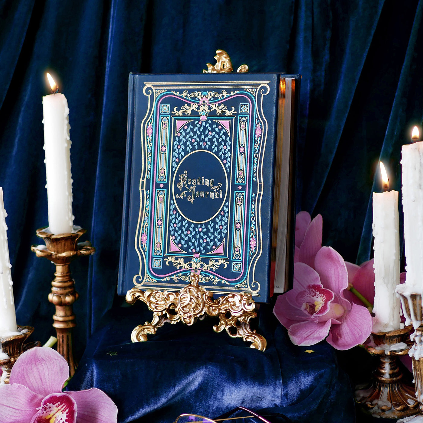 The Reading Journal- Volume II- Royal Blue - Bundle Set- Once Upon a time Bookmark - Once upon a time book & iPad sleeve- You Got this Gel Ink Pen Blue - The Quirky Cup Collective
