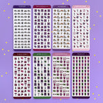 full set - reminders - organization - sticker sheet- planner stickers - the quirky cup collective