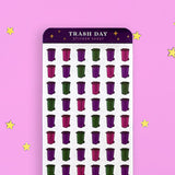 Trash Day Planner Sticker Sheet