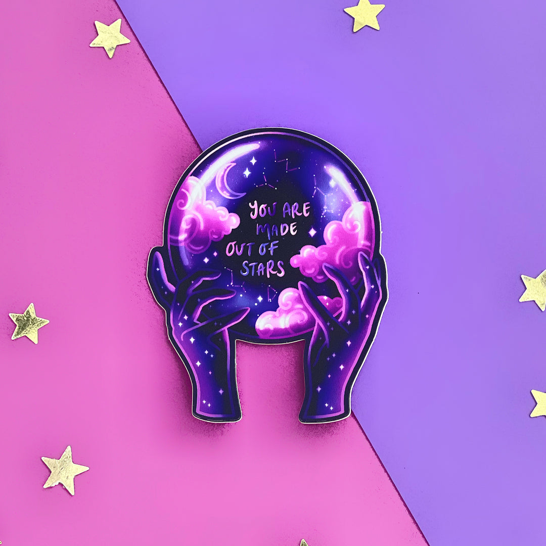 You Are Made Out of Stars Sticker-Sticker-The Quirky Cup Collective-Holographic-Foil-The Quirky Cup Collective